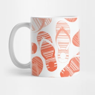 Retro inspired flip flop print. Larger scale. Mug